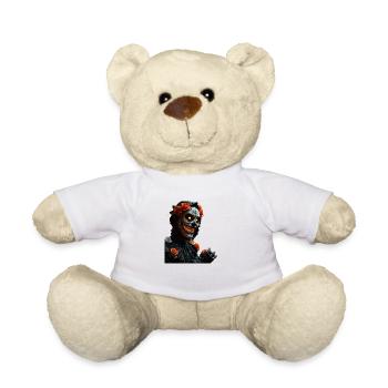 Halloween-Menion mit funkelnden Lichtern - Teddy - Weiß - Vorne