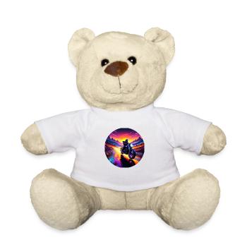 Lever de soleil moto - Nounours - blanc - Devant