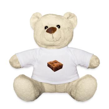 Illustration de brownie rustique - Nounours - blanc - Devant
