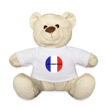 j'aime les français - Nounours - blanc - Devant