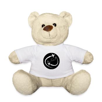 Travelling by plane from point A to point B - Teddy Bear - white - Front