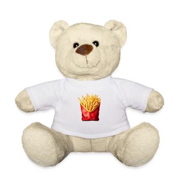 Funny French Fries Bag - French Fries - Teddy Bear - white - Front