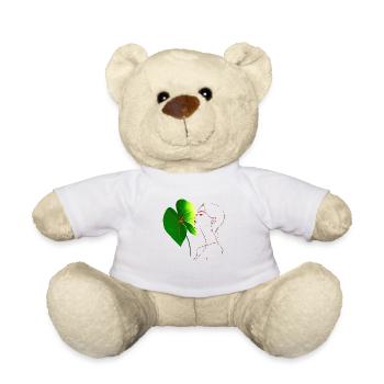 Flowers Women girl fashion design art female style - Teddy Bear - white - Front