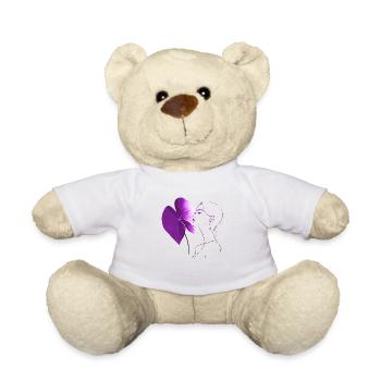 Flowers Women girl fashion design art female style - Teddy Bear - white - Front
