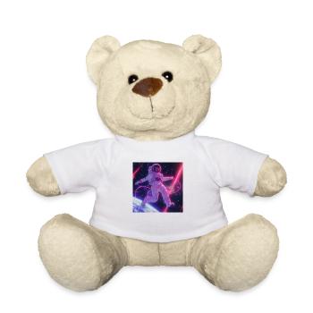 Impression de mode de haute qualité de fille anime des années 80 - Nounours - blanc - Devant