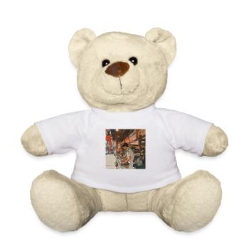 80er Jahre Anime Teen Beruhigender Hochwertiger Modedruck - Teddy - Weiß - Vorne