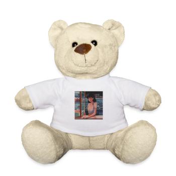 80er Jahre Anime Teen Beruhigender Hochwertiger Modedruck - Teddy - Weiß - Vorne