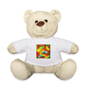 Rayures de couleur - Nounours - blanc - Devant