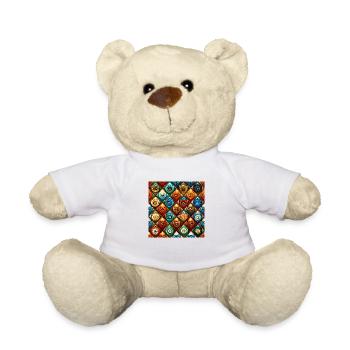 Ajrakh sans couture - Nounours - blanc - Devant