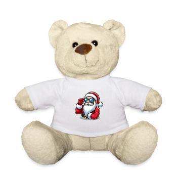Cool Santa Claus with sunglasses - Teddy Bear - white - Front