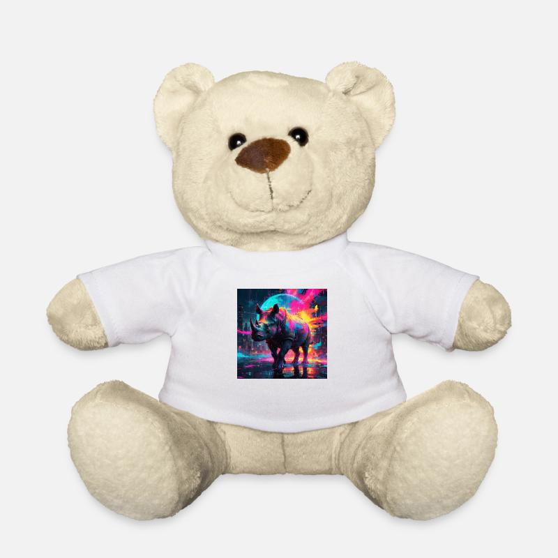 Neon Nashorn - Teddy - Weiß