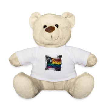 pride american rainbow flag - Teddy - Weiß - Vorne