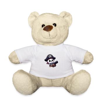 Skeleton Treasure - Pirate Skull - Teddy Bear - white - Front