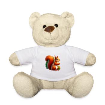 Ecureuil Mignon Petit Roi De La Forêt - Nounours - blanc - Devant