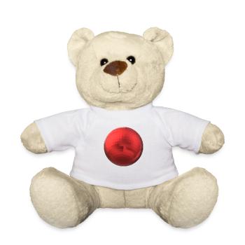 Sphère rouge - Nounours - blanc - Devant