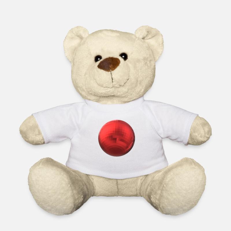 Red Sphere - Teddy Bear - white