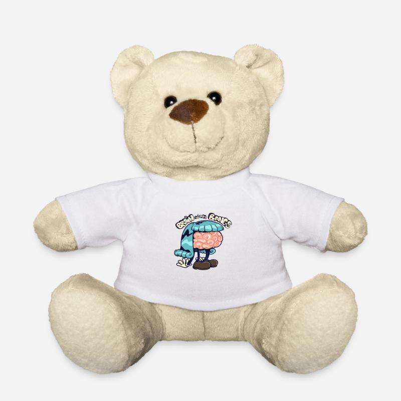 Gehirn mit Pony - Teddy - Weiß