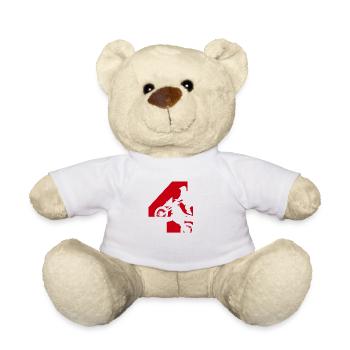 Moto 4 biker - Teddy Bear - white - Front