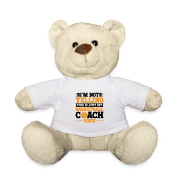 This Is Just My Basketball Coach Voice 3 - Teddy Bear - white - Front