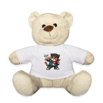 Chat forcé : Combat - Nounours - blanc - Devant
