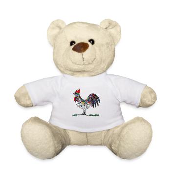 Rooster - Teddy Bear - white - Front