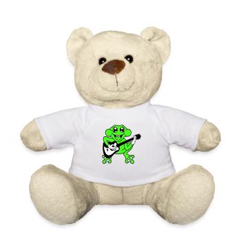 Frosch Fröschchen Spielt Gitarre Musik Gitarrist - Teddy - Weiß - Vorne