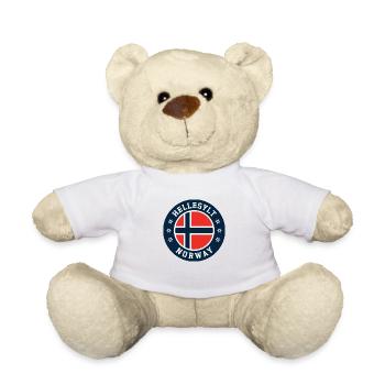 Hellesylt Drapeau de la Norvège - Nounours - blanc - Devant