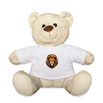 Wild angry lion motivational sport - Teddy Bear - white - Front