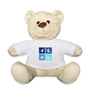 Canoe Polo Canoe Polo Player Retro Style - Teddy Bear - white - Front