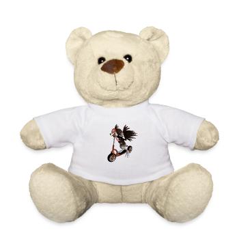 Vautour en scooter - Nounours - blanc - Devant