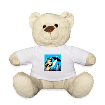 The Girl & The Spaceship - Teddy Bear - white - Front