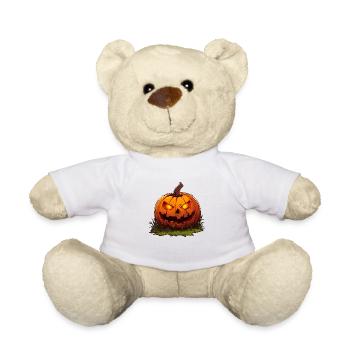 Citrouilles au visage grotesque - Nounours - blanc - Devant