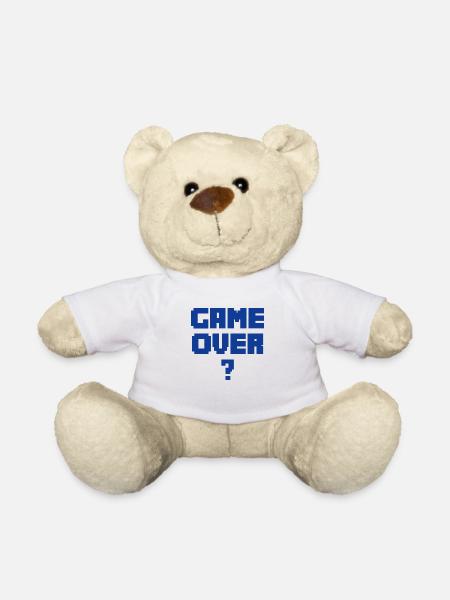 GAME OVER blau - Teddy - Weiß