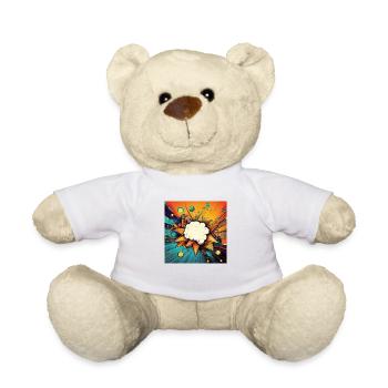 Vibrant Abstract Explosive Cloud Design - Teddy Bear - white - Front