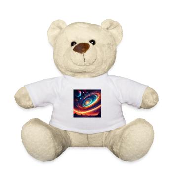 Vibrant Cosmic Exploration - Teddy Bear - white - Front