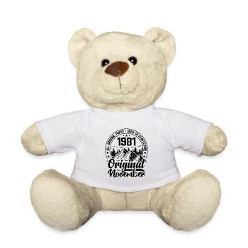 1981 November Original Geschenk zum 43-jährigen Jubiläum - Teddy - Weiß - Vorne