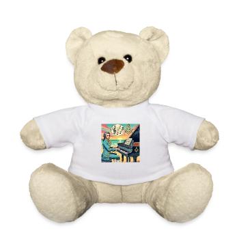 Mozart était franc-maçon - Nounours - blanc - Devant