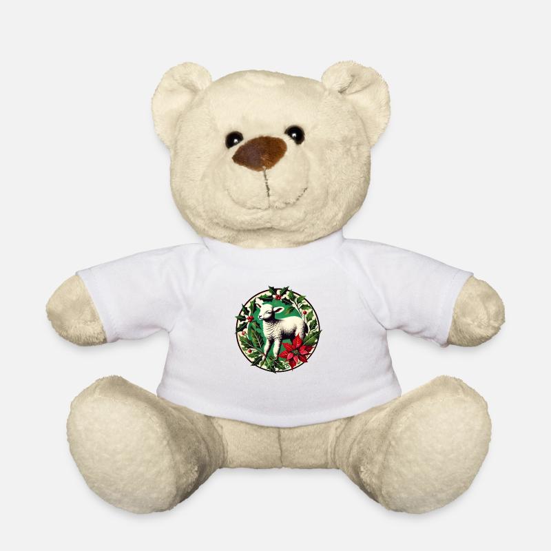 Weihnachtsschaf - Teddy - Weiß