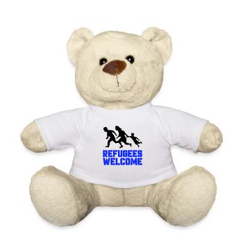 Refugees Welcome - Teddy - Weiß - Vorne