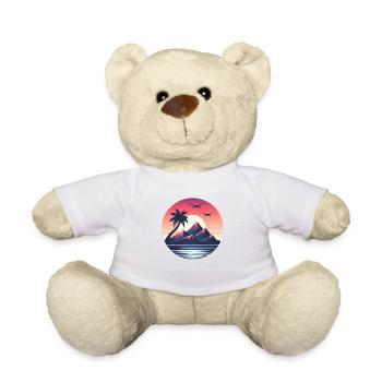 Retro Insel Sonnenuntergang - Teddy - Weiß - Vorne