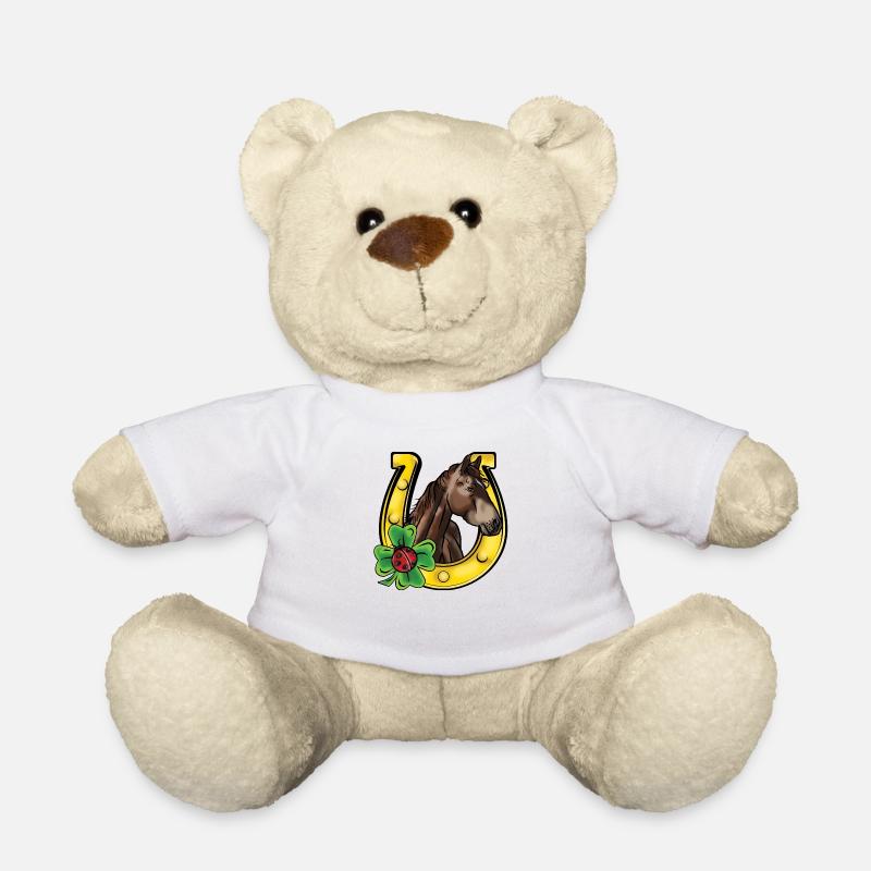 Comic Pony in Happiness - Teddy Bear - white