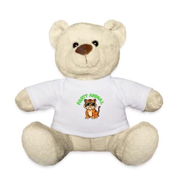 Whimsical Sunglasses-wearing Tiger - Teddy Bear - white - Front