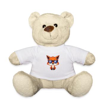 Chill Fox mit Sonnenbrille genießt den Sommertag - Teddy - Weiß - Vorne