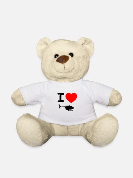 Hubschrauber - Teddy - Weiß