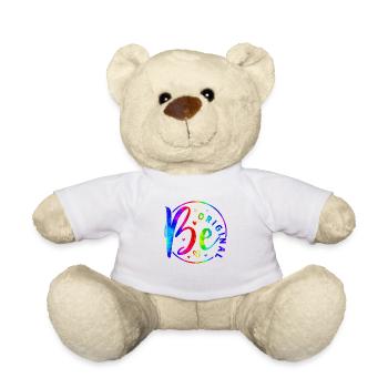 Être original vectorielle design symbole rétro citation étiquette - Nounours - blanc - Devant