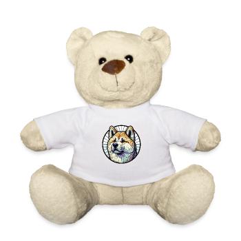 Akita Inu - Teddy Bear - white - Front