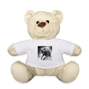 loup animal vecteur nature illustration design sauvage - Nounours - blanc - Devant