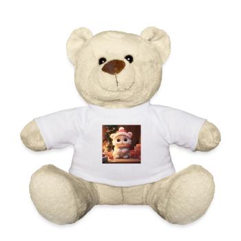 Festliche Mieze im Weihnachtszauber - Teddy - Weiß - Vorne