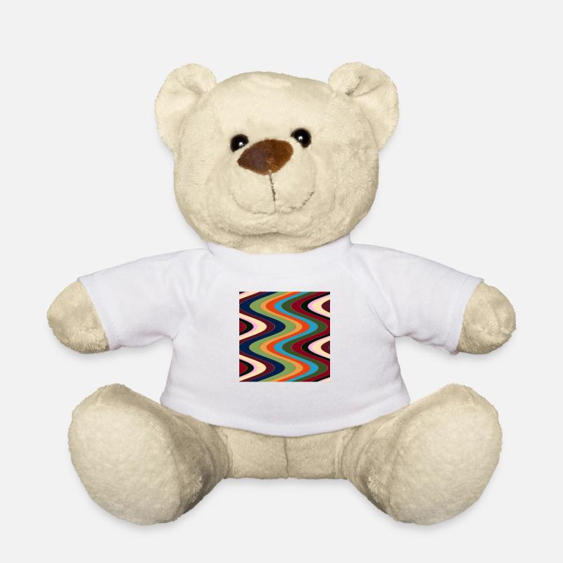 Abstrakte Kunst mit Linienförmigen Mustern - Teddy - Weiß