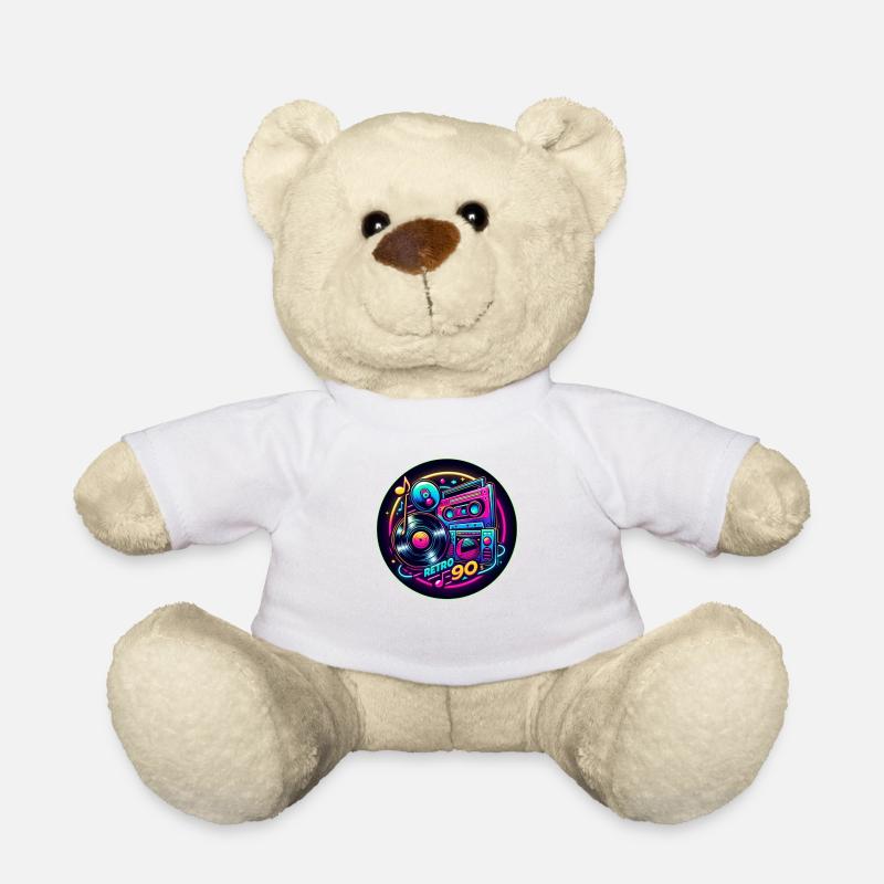 Retro 90s Logo - Teddy - Weiß